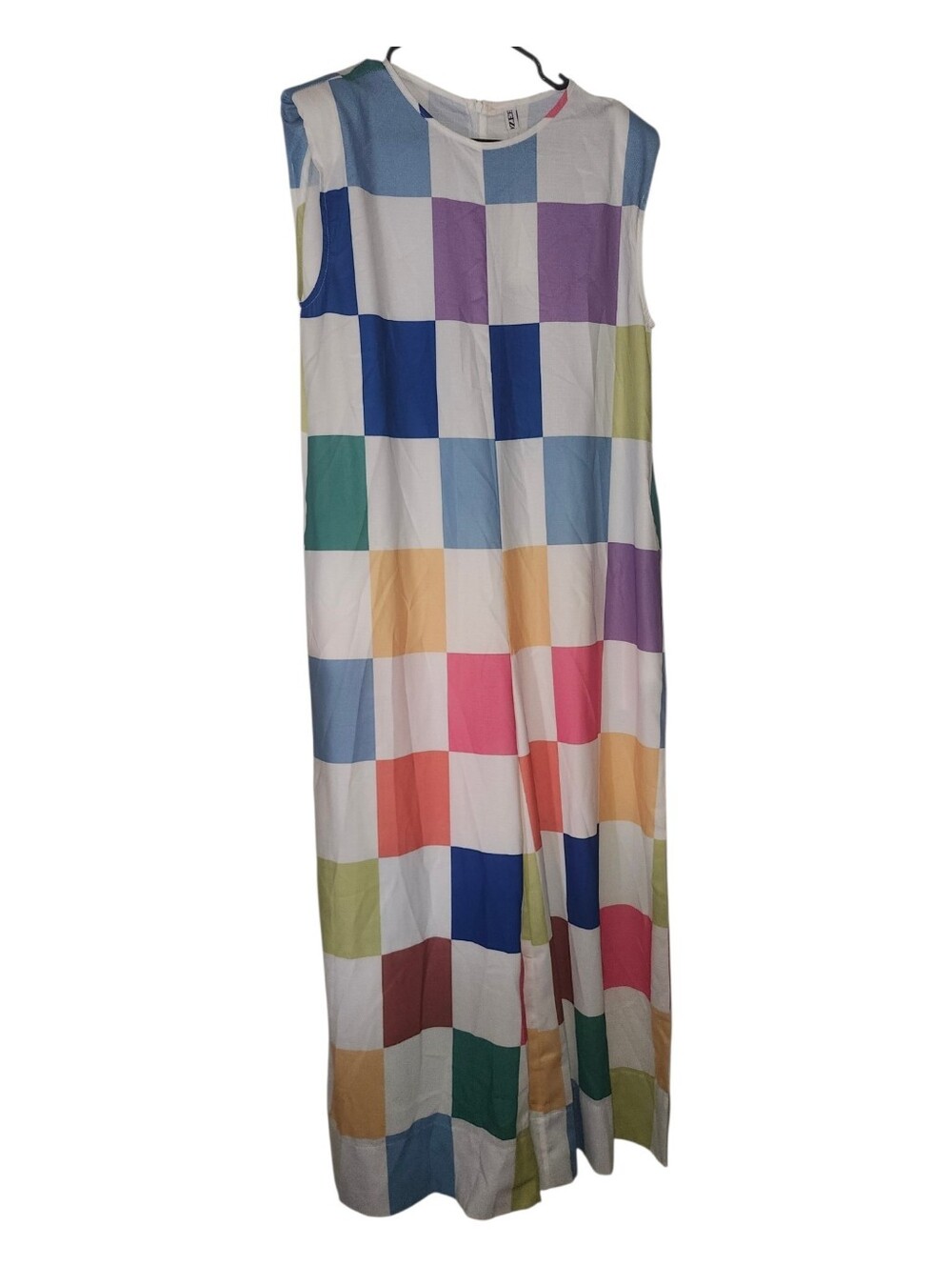 Colorful Checkerboard Jumpsuit One Size Tag Missing